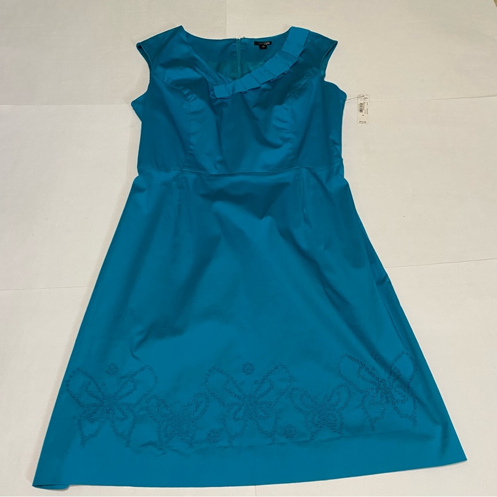 East 5th Vibrant Blue Dress with Ruffle Detail - Picture 2 of 14